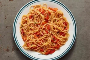 Dish with pasta