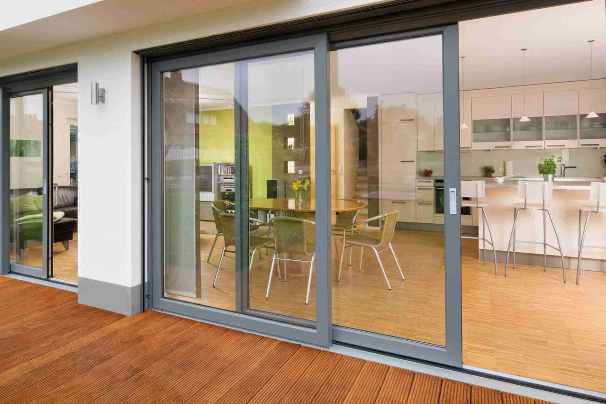 Aluminium and glass doors